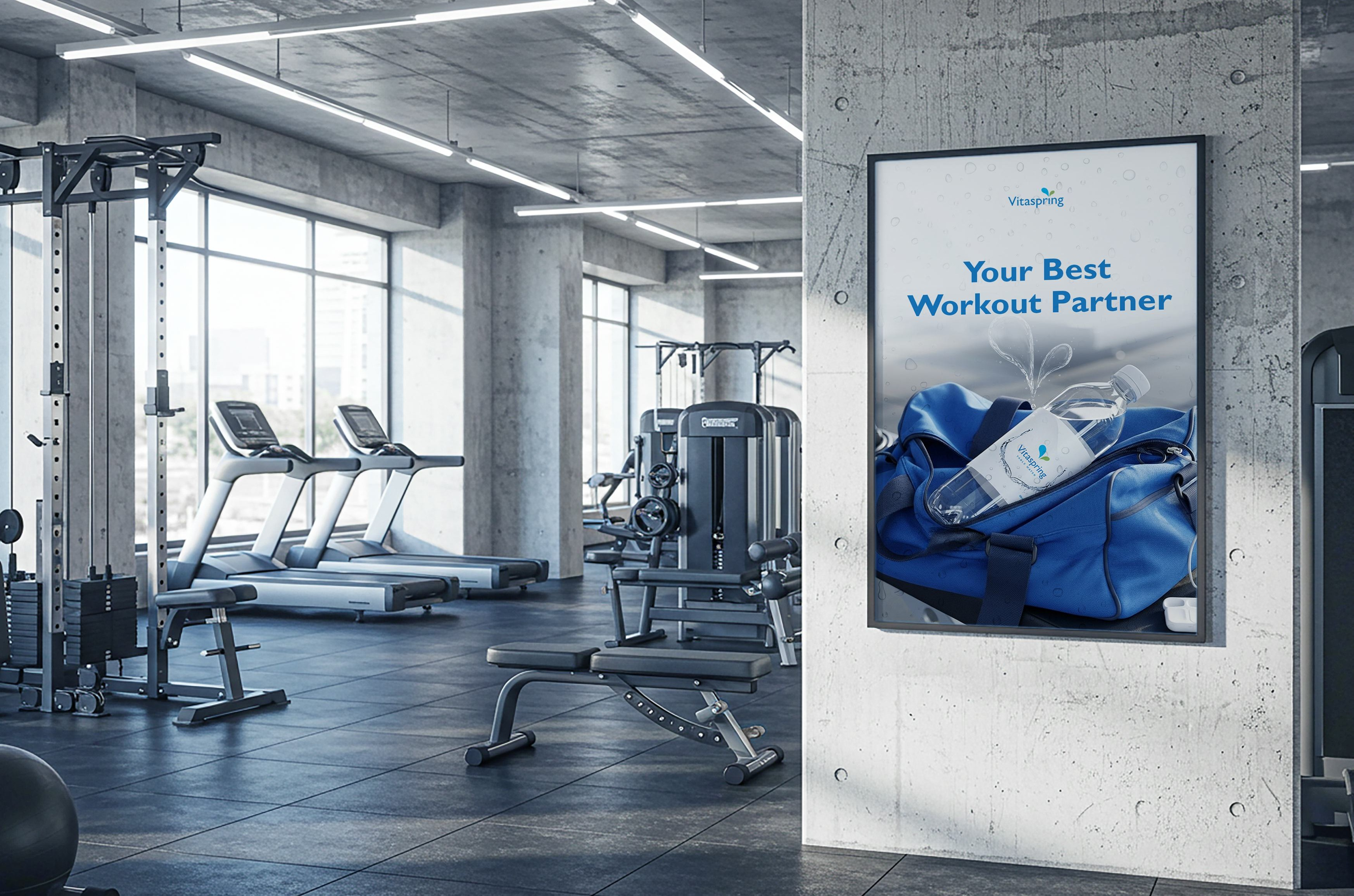 Gym poster mockup